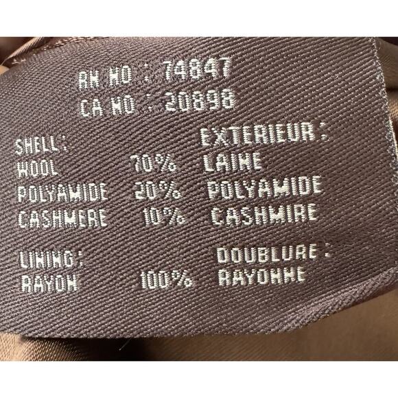 MARC NEW YORK BROWN WOOL COAT WITH FUR HOOD SIZE 2P - Picture 11 of 14